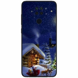 Husa personalizata tip carcasa HQPrint pentru Xiaomi Redmi Note 9T, model Christmas Cottage, multicolor, S1D1M0059