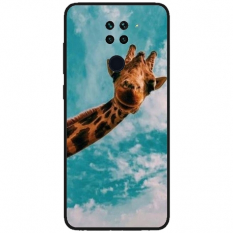 Husa personalizata tip carcasa HQPrint pentru Xiaomi Redmi Note 9T, model Giraffe 2, multicolor, S1D1M0096