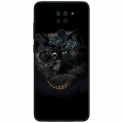 Husa personalizata tip carcasa HQPrint pentru Xiaomi Redmi Note 9T, model Black Cat 4, multicolor, S1D1M0097