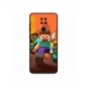 Husa personalizata tip carcasa HQPrint pentru Xiaomi Redmi Note 9T, model Minecraft 1, multicolor, S1D1M0125