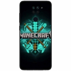 Husa personalizata tip carcasa HQPrint pentru Xiaomi Redmi Note 9T, model Minecraft 2, multicolor, S1D1M0126