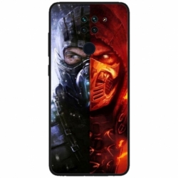 Husa personalizata tip carcasa HQPrint pentru Xiaomi Redmi Note 9T, model Mortal Kombat, multicolor, S1D1M0130