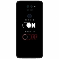 Husa personalizata tip carcasa HQPrint pentru Xiaomi Redmi Note 9T, model Phone On World Off, multicolor, S1D1M0131