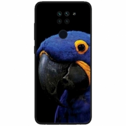 Husa personalizata tip carcasa HQPrint pentru Xiaomi Redmi Note 9T, model Blue Parrot, multicolor, S1D1M0145