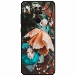 Husa personalizata tip carcasa HQPrint pentru Xiaomi Redmi Note 9T, model Flowers 10, multicolor, S1D1M0149