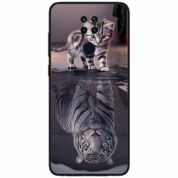 Husa personalizata tip carcasa HQPrint pentru Xiaomi Redmi Note 9T, model Tiger, multicolor, S1D1M0242