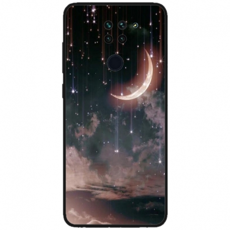 Husa personalizata tip carcasa HQPrint pentru Xiaomi Redmi Note 9 5G, model Falling Stars, multicolor, S1D1M0269