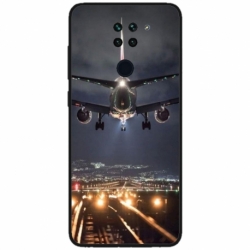 Husa personalizata tip carcasa HQPrint pentru Xiaomi Redmi Note 9T, model Airplane Landing, multicolor, S1D1M0266