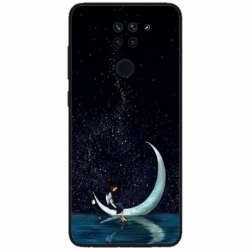 Husa personalizata tip carcasa HQPrint pentru Xiaomi Redmi Note 9T, model Moon Fishing, multicolor, S1D1M0270