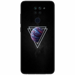 Husa personalizata tip carcasa HQPrint pentru Xiaomi Redmi Note 9 5G, model Triangle Planet, multicolor, S1D1M0278