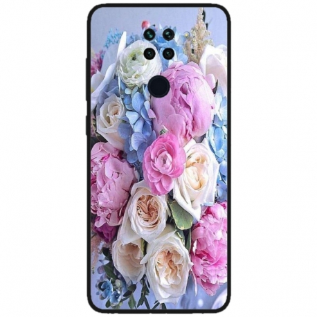 Husa personalizata tip carcasa HQPrint pentru Xiaomi Redmi Note 9T 5G, model Flowers 1, multicolor, S1D1M0026