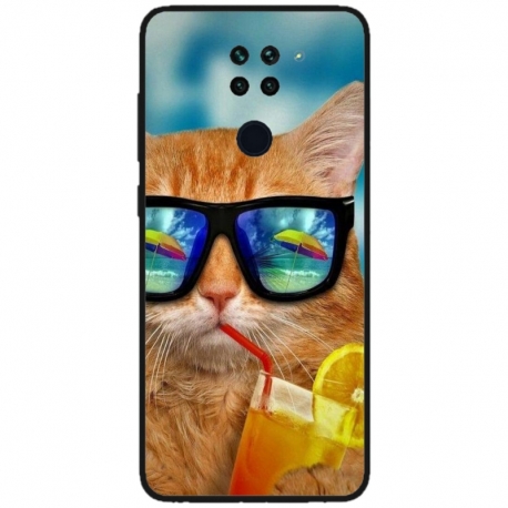 Husa personalizata tip carcasa HQPrint pentru Xiaomi Redmi Note 9T 5G, model Cool Cat, multicolor, S1D1M0031