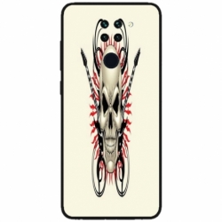 Husa personalizata tip carcasa HQPrint pentru Xiaomi Redmi Note 9T, model Skull 1, multicolor, S1D1M0284