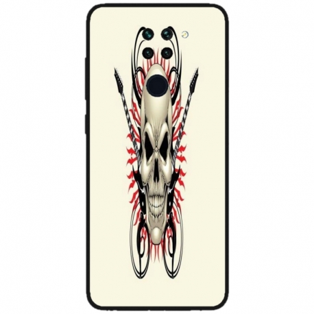 Husa personalizata tip carcasa HQPrint pentru Xiaomi Redmi Note 9T, model Skull 1, multicolor, S1D1M0284