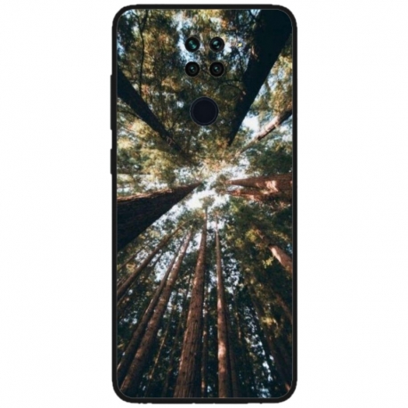 Husa personalizata tip carcasa HQPrint pentru Xiaomi Redmi Note 9T 5G, model Tree perspective, multicolor, S1D1M0079
