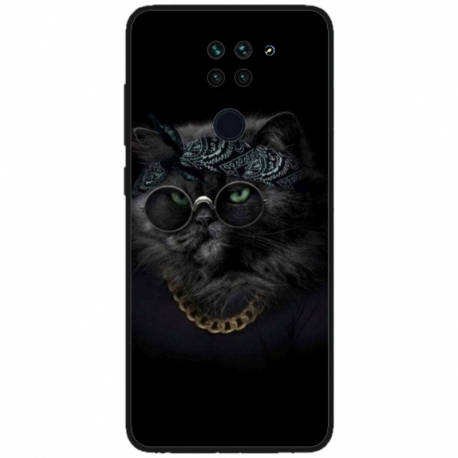 Husa personalizata tip carcasa HQPrint pentru Xiaomi Redmi Note 9T 5G, model Black Cat 4, multicolor, S1D1M0097