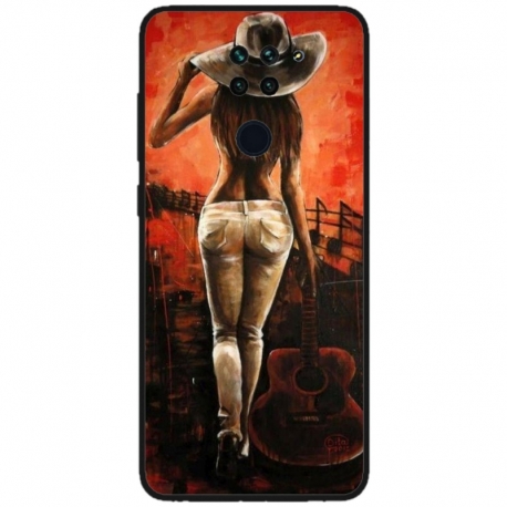 Husa personalizata tip carcasa HQPrint pentru Xiaomi Redmi Note 9T 5G, model Sexy Lady, multicolor, S1D1M0113