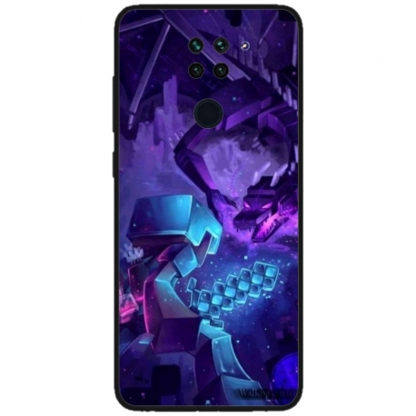 Husa personalizata tip carcasa HQPrint pentru Xiaomi Redmi Note 9 5G, model Ender Dragon, multicolor, S1D1M0304