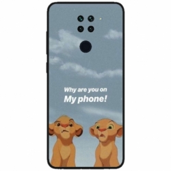 Husa personalizata tip carcasa HQPrint pentru Xiaomi Redmi Note 9T 5G, model Why are you on my phone, multicolor, S1D1M0220