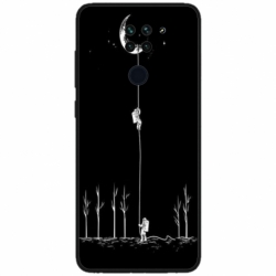 Husa personalizata tip carcasa HQPrint pentru Xiaomi Redmi Note 9T 5G, model Climbing to the Moon, multicolor, S1D1M0233