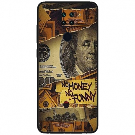 Husa personalizata tip carcasa HQPrint pentru Xiaomi Redmi Note 9T 5G, model No Money No Funny, multicolor, S1D1M0262