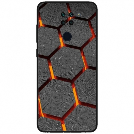 Husa personalizata tip carcasa HQPrint pentru Xiaomi Redmi Note 9T 5G, model Lava Hex, multicolor, S1D1M0265