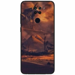 Husa personalizata tip carcasa HQPrint pentru Xiaomi Redmi Note 9T 5G, model Anubis, multicolor, S1D1M0281