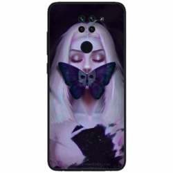 Husa personalizata tip carcasa HQPrint pentru Xiaomi Redmi Note 9T, model Butterfly Mouth 1, multicolor, S1D1M0351