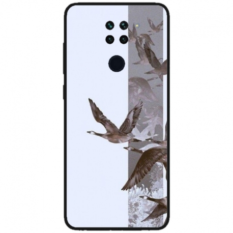 Husa personalizata tip carcasa HQPrint pentru Xiaomi Redmi Note 9T 5G, model Birds, multicolor, S1D1M0314