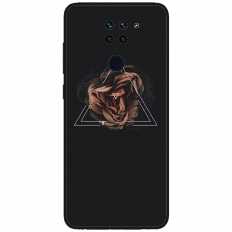 Husa personalizata tip carcasa HQPrint pentru Xiaomi Redmi Note 9T 5G, model Triangle Rose, multicolor, S1D1M0316