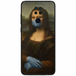 Husa personalizata tip carcasa HQPrint pentru Xiaomi Redmi Note 9T 5G, model Covid Mona Lisa, multicolor, S1D1M0327