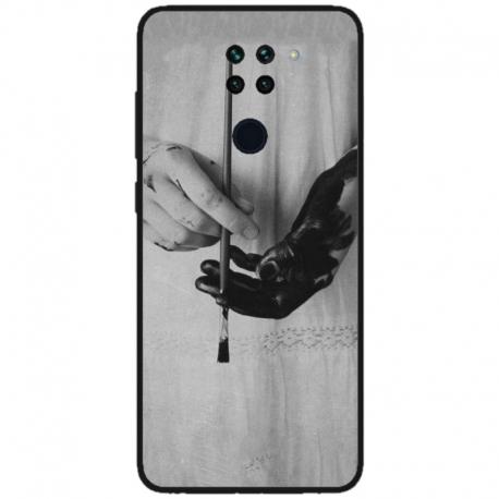 Husa personalizata tip carcasa HQPrint pentru Xiaomi Redmi Note 9T 5G, model Black Paint, multicolor, S1D1M0336