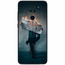 Husa personalizata tip carcasa HQPrint pentru Xiaomi Redmi Note 9T 5G, model Burn the News, multicolor, S1D1M0345