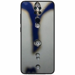 Husa personalizata tip carcasa HQPrint pentru Xiaomi Redmi Note 9T 5G, model Droplets, multicolor, S1D1M0353
