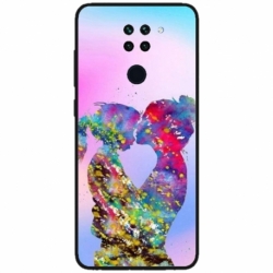 Husa personalizata tip carcasa HQPrint pentru Xiaomi Redmi Note 9 5G, model Colorful Love, multicolor, S1D1M0376