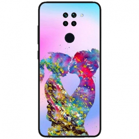 Husa personalizata tip carcasa HQPrint pentru Xiaomi Redmi Note 9 5G, model Colorful Love, multicolor, S1D1M0376