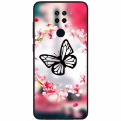 Husa personalizata tip carcasa HQPrint pentru Xiaomi Redmi Note 9 5G, model Butterfly 8, multicolor, S1D1M0380