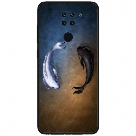 Husa personalizata tip carcasa HQPrint pentru Xiaomi Redmi Note 9T, model Ying and Yang Fish, multicolor, S1D1M0390