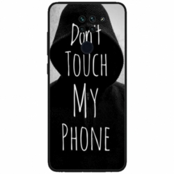 Husa personalizata tip carcasa HQPrint pentru Xiaomi Mi 10T Lite, model Dont touch my phone 2, multicolor, S1D1M0065