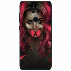 Husa personalizata tip carcasa HQPrint pentru Xiaomi Mi 10T Lite 5G, model Butterfly Mouth 2, multicolor, S1D1M0352