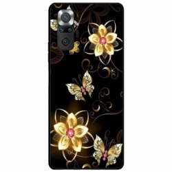 Husa personalizata tip carcasa HQPrint pentru Xiaomi Redmi Note 10S, model Butterfly 5, multicolor, S1D1M0042