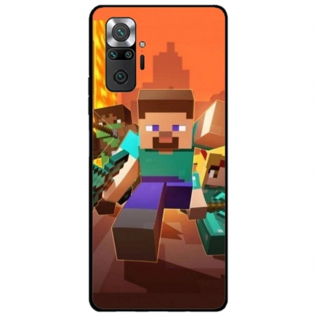 Husa personalizata tip carcasa HQPrint pentru Xiaomi Redmi Note 10S, model Minecraft 1, multicolor, S1D1M0125