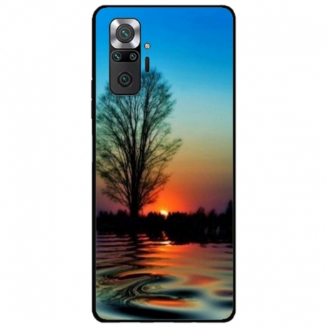 Husa personalizata tip carcasa HQPrint pentru Xiaomi Redmi Note 10 Pro, model Apus, multicolor, S1D1M0006