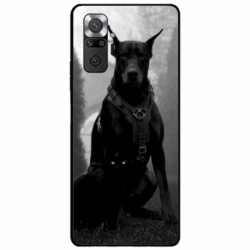 Husa personalizata tip carcasa HQPrint pentru Xiaomi Redmi Note 10 Pro, model Doberman, multicolor, S1D1M0018