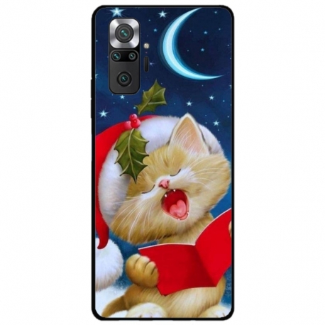 Husa personalizata tip carcasa HQPrint pentru Xiaomi Redmi Note 10 Pro, model Christmas Cat, multicolor, S1D1M0048