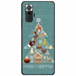 Husa personalizata tip carcasa HQPrint pentru Xiaomi Redmi Note 10 Pro, model Merry Christmas 1, multicolor, S1D1M0056