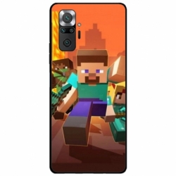 Husa personalizata tip carcasa HQPrint pentru Xiaomi Redmi Note 10 Pro, model Minecraft 1, multicolor, S1D1M0125