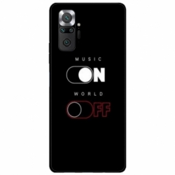 Husa personalizata tip carcasa HQPrint pentru Xiaomi Redmi Note 10 Pro, model Phone On World Off, multicolor, S1D1M0131