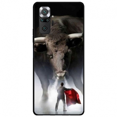 Husa personalizata tip carcasa HQPrint pentru Xiaomi Redmi Note 10 Pro, model Bull, multicolor, S1D1M0205