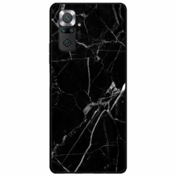 Husa personalizata tip carcasa HQPrint pentru Xiaomi Redmi Note 10S, model Black Marble, multicolor, S1D1M0229